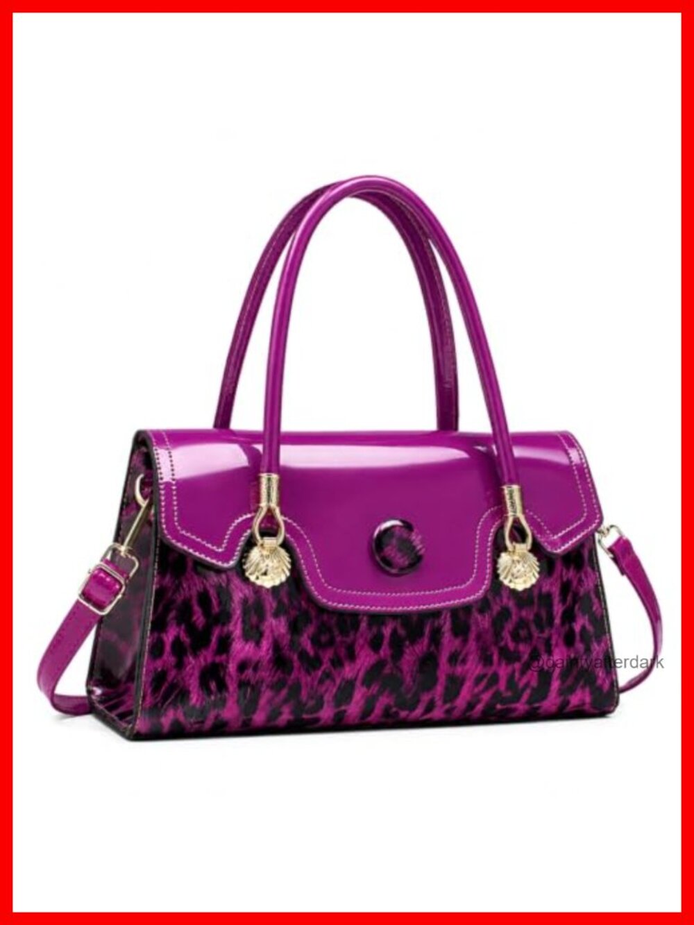 Leopard Print PU Leather Hobo Tote Bag Shoulder Crossbody Purse